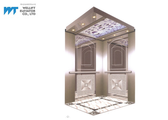 Ontwerp van de de Decoratie het Eenvoudige Spiegel van de liftcabine voor Moderne Hotellift