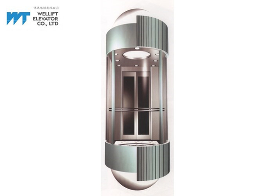 Decoratie van de de Liftcabine van het halve cirkel de Acrylontwerp voor Moderne Hotle-Lift