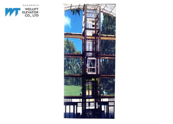 Machine Roomless 360 Sightseeings Panoramische Lift met de Openluchtschacht van de Staalstructuur
